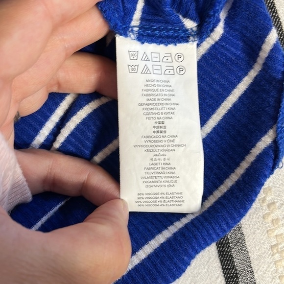 Michael kors • striped ribbed turtleneck long sleeve w/thumbholes - Picture 8 of 10